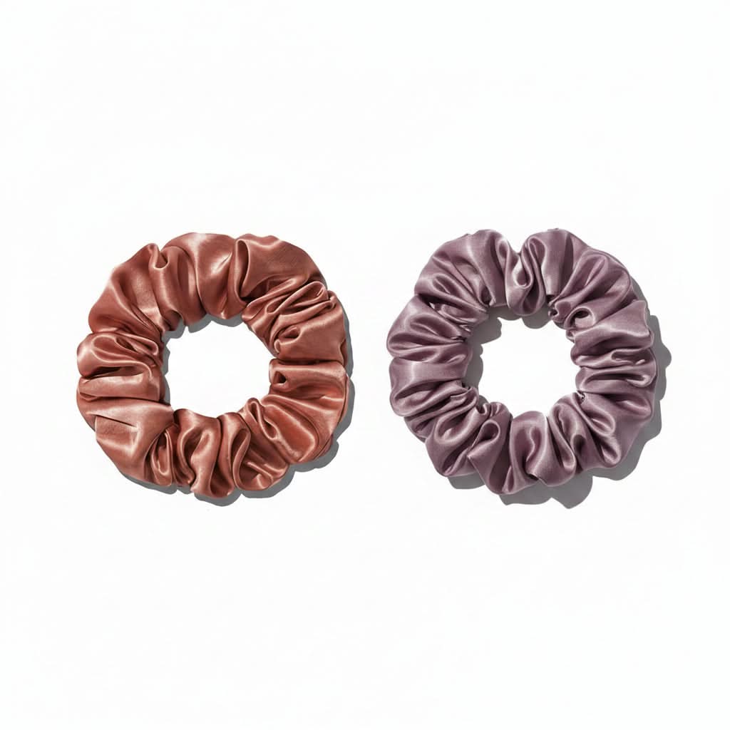 SilkTouch – Elegant 2-Pack Hair Scrunchies for Everyday Use
