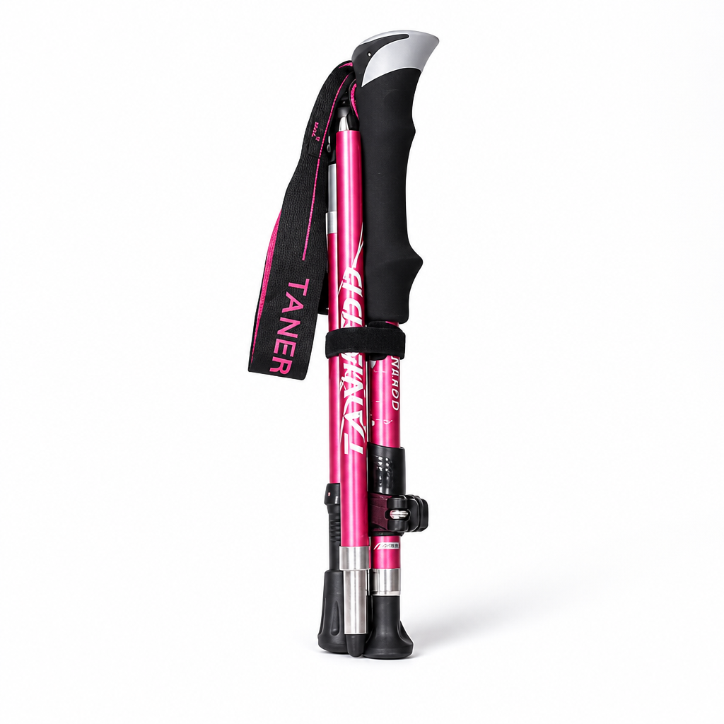 Foldable Telescoping Trekking Pole (Foam Handle & Rubber Tip)