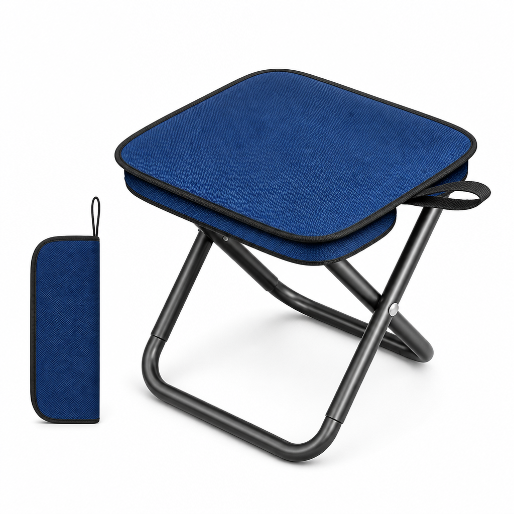 Collapsible Oxford Cloth & Perimeter Steel Frame Camping Chair