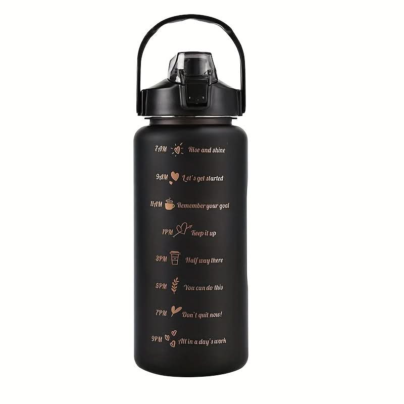 AquaGlow – Stylish Gradient Water Bottle with Straw