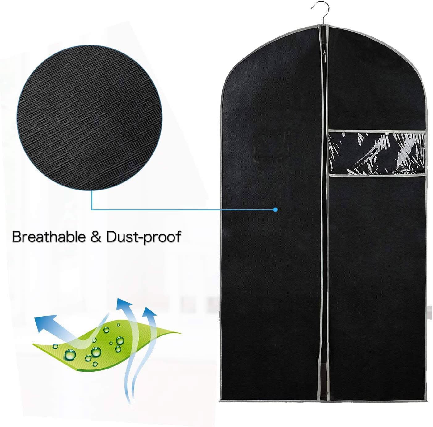 Protective Garment Covers – 10-Pack with Transparent Window