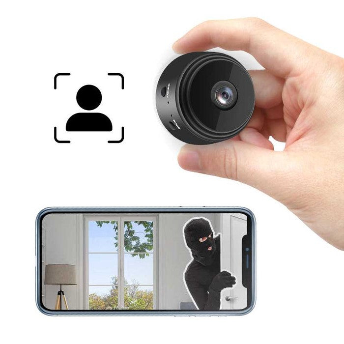 Compact HD Security Camera with Night Vision & WiFi