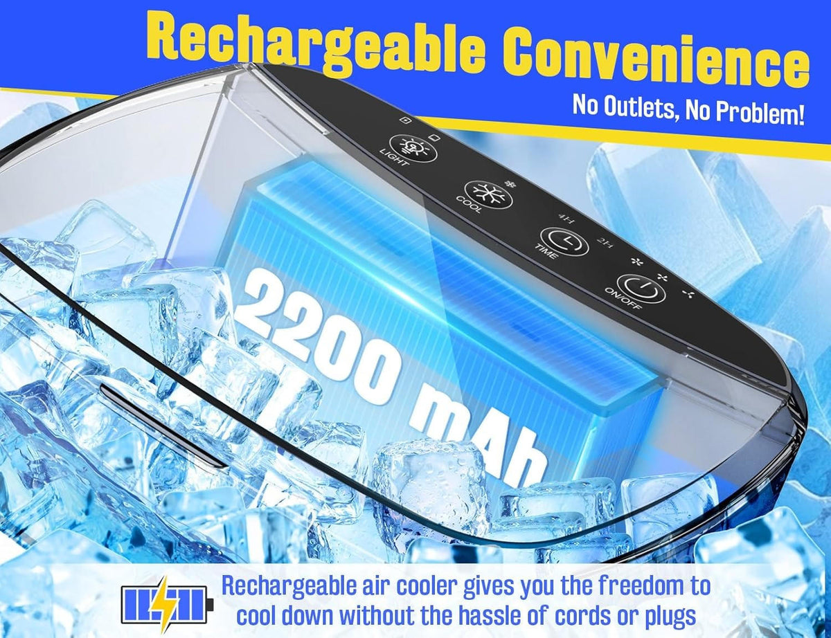 Compact Rechargeable Air Cooler with Mist and 3 Speed Settings