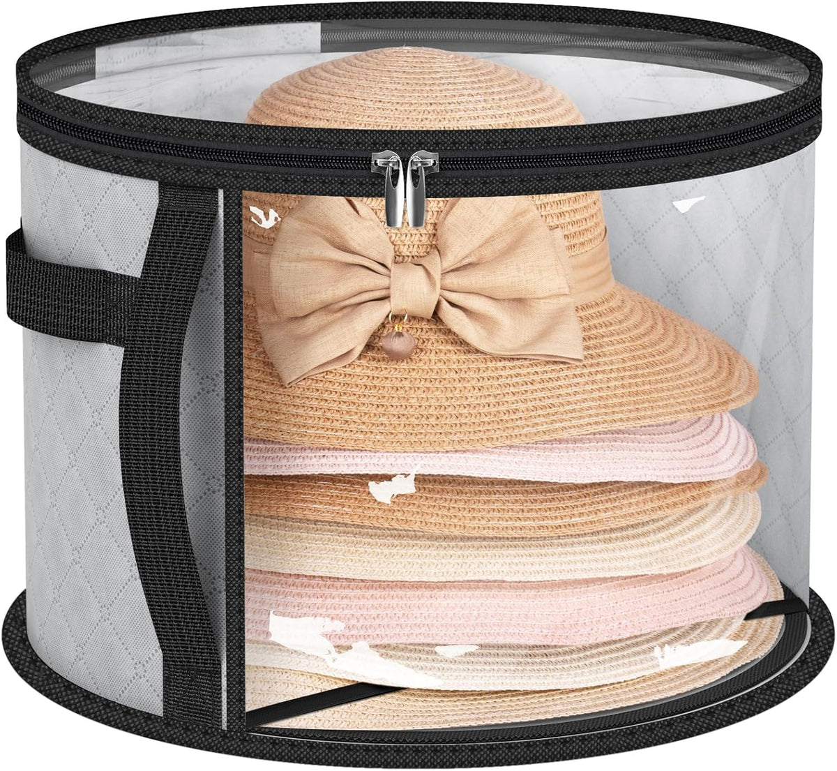 Transparent Hat Storage Container for Wide-Brimmed Hats with Handles – Buy One, Get One Free
