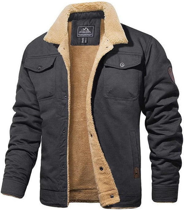 Classic Wool-Lined Aviator Jacket for Winter Comfort