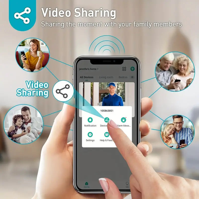 Smart Wi-Fi Video Doorbell with Two-Way Audio