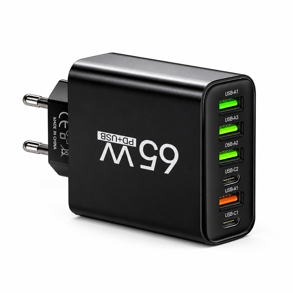 Compact USB-C & USB-A Charging Hub (6-Port)