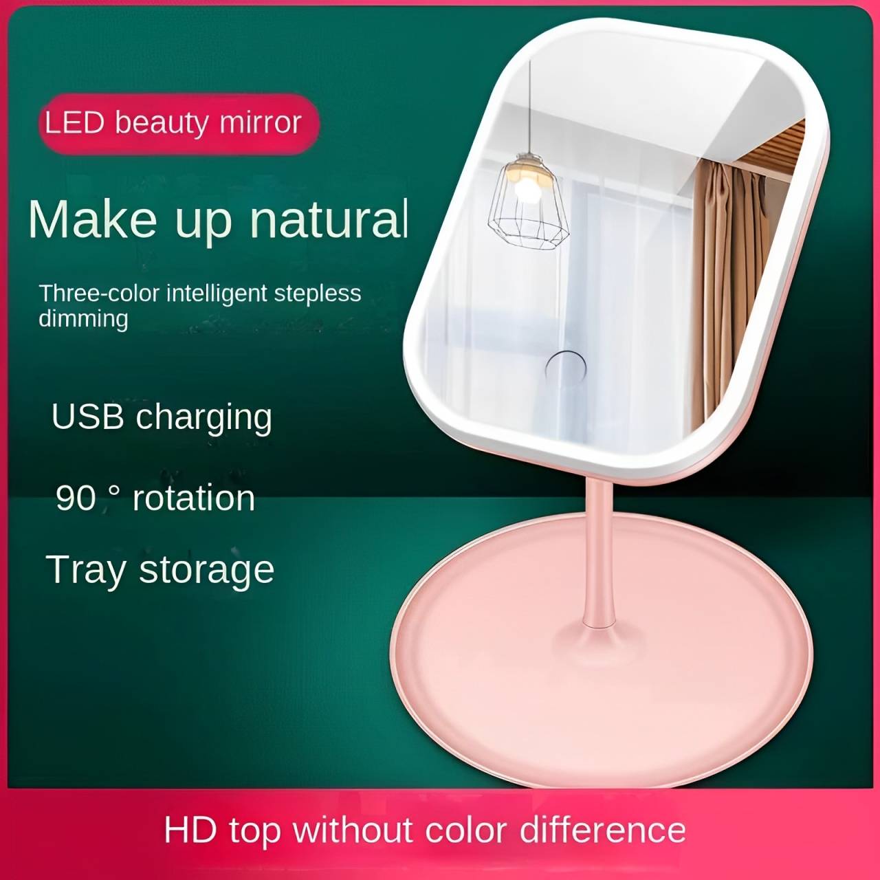 Illuminated Travel Beauty Mirror for Flawless Makeup