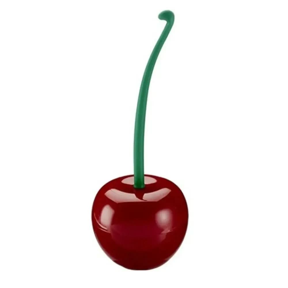 Playful Cherry-Inspired Toilet Brush & Holder Duo