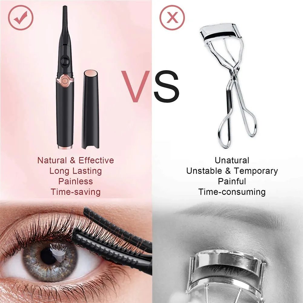 Portable Rechargeable Eyelash Curler with Adjustable Heat