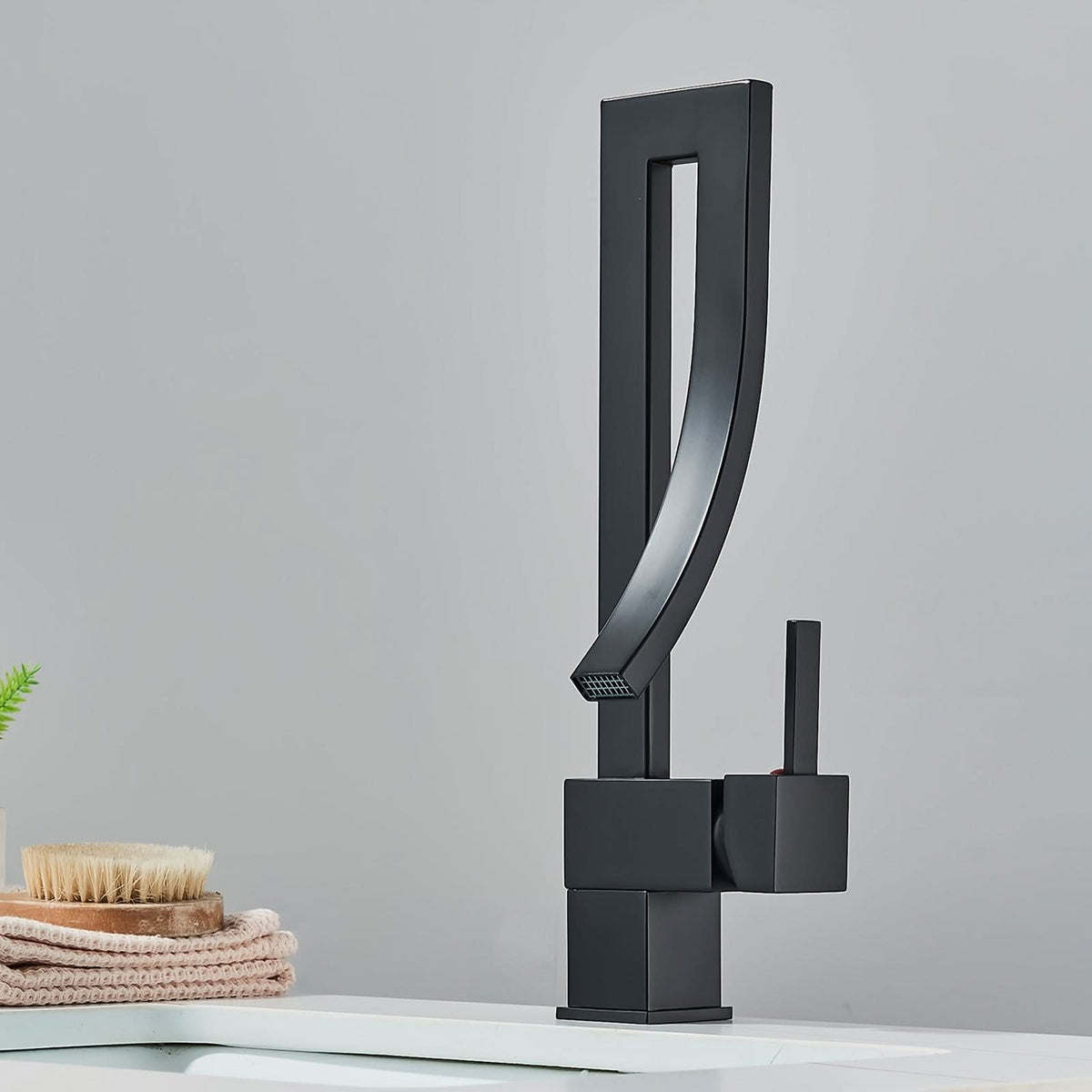 AquaElegance - Sleek Waterfall Sink Faucet