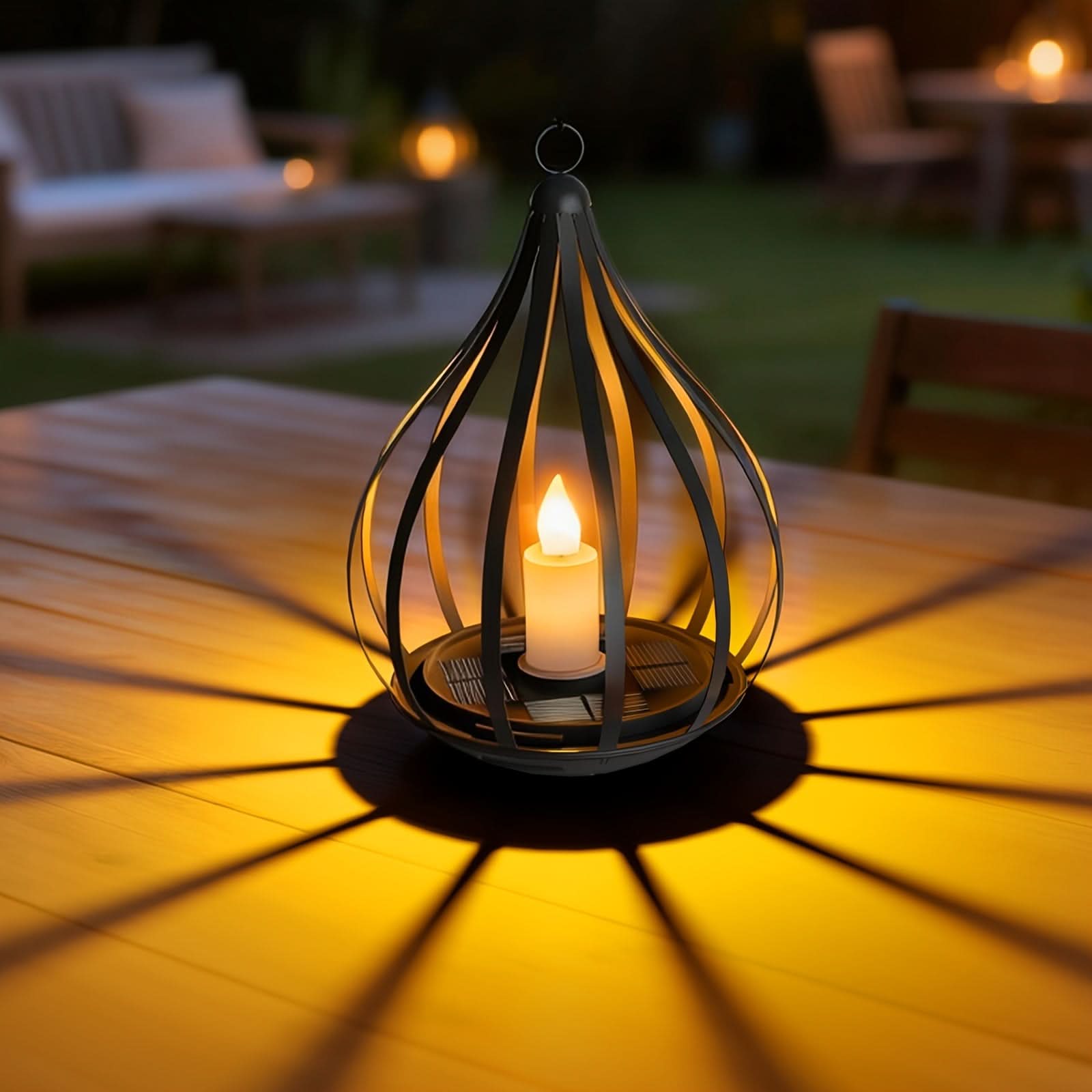 SolaraGlow – Elegant Solar-Powered Hanging Lantern