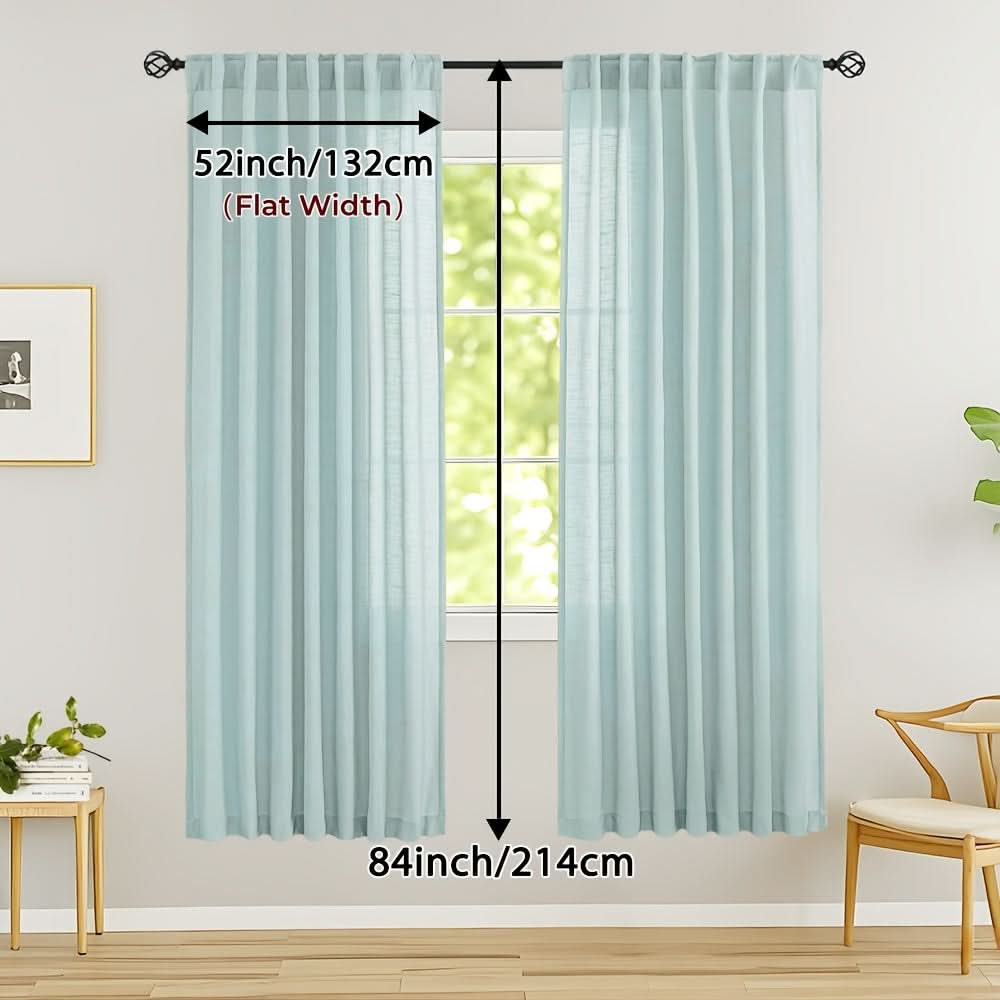 Breezy Linen Sheer Drapes for Natural Light and Privacy