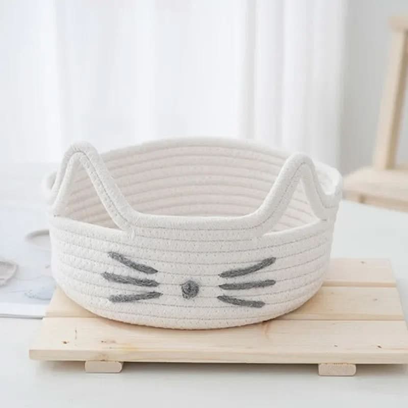 WhiskerWoven – Adorable Organizer Basket for Home