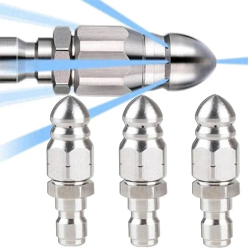 Powerful Pipe Cleaning Nozzle with Quick-Connect Feature