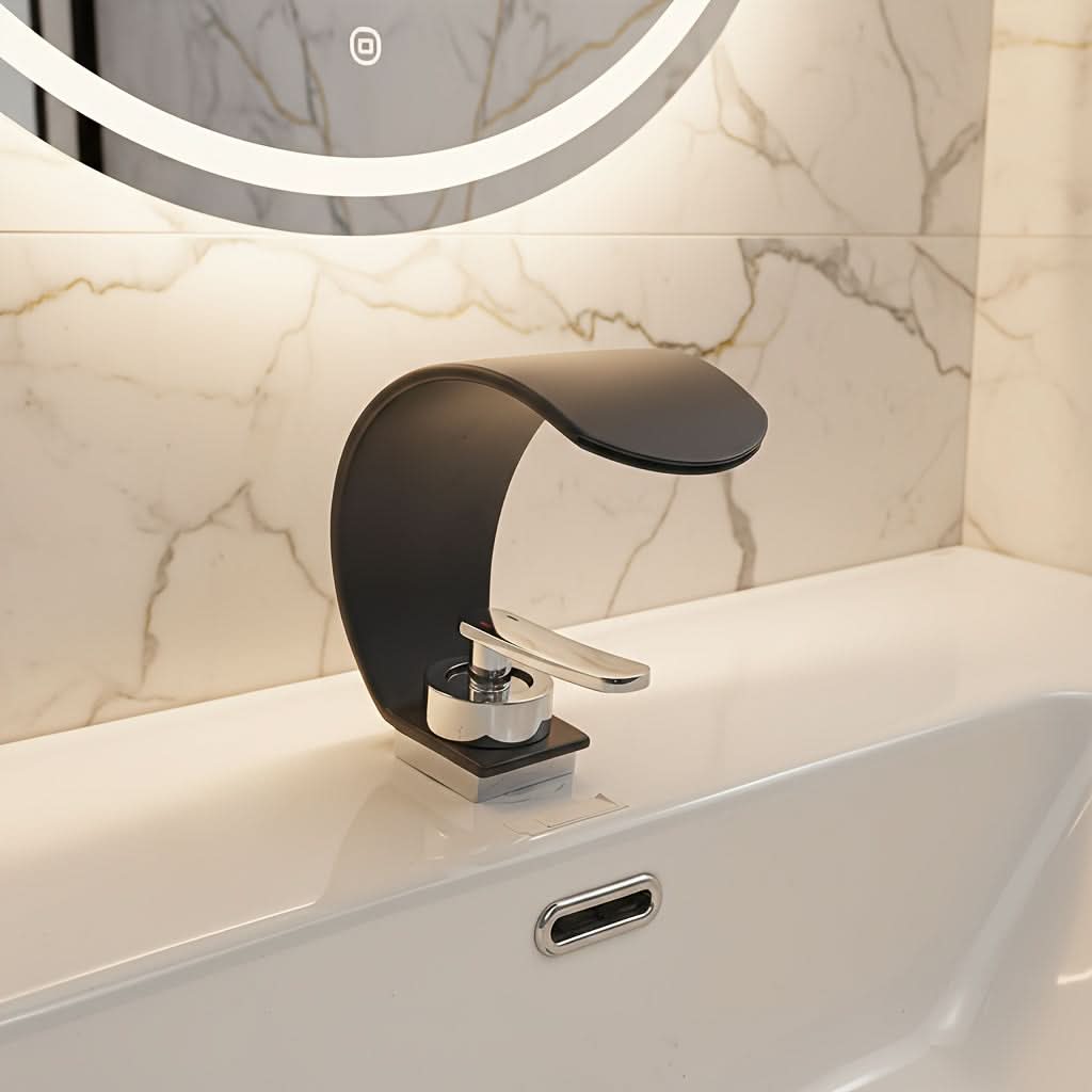 LuxeStream - Contemporary Waterfall Faucet for Stylish Bathrooms