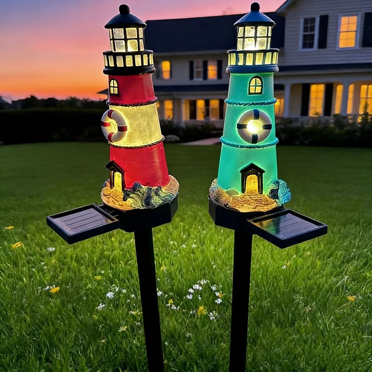 Coastal Charm – Solar Garden Lighthouse Lamp