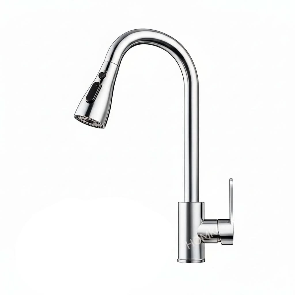 Versatile Pull-Out Kitchen Faucet with Adjustable Spray Options