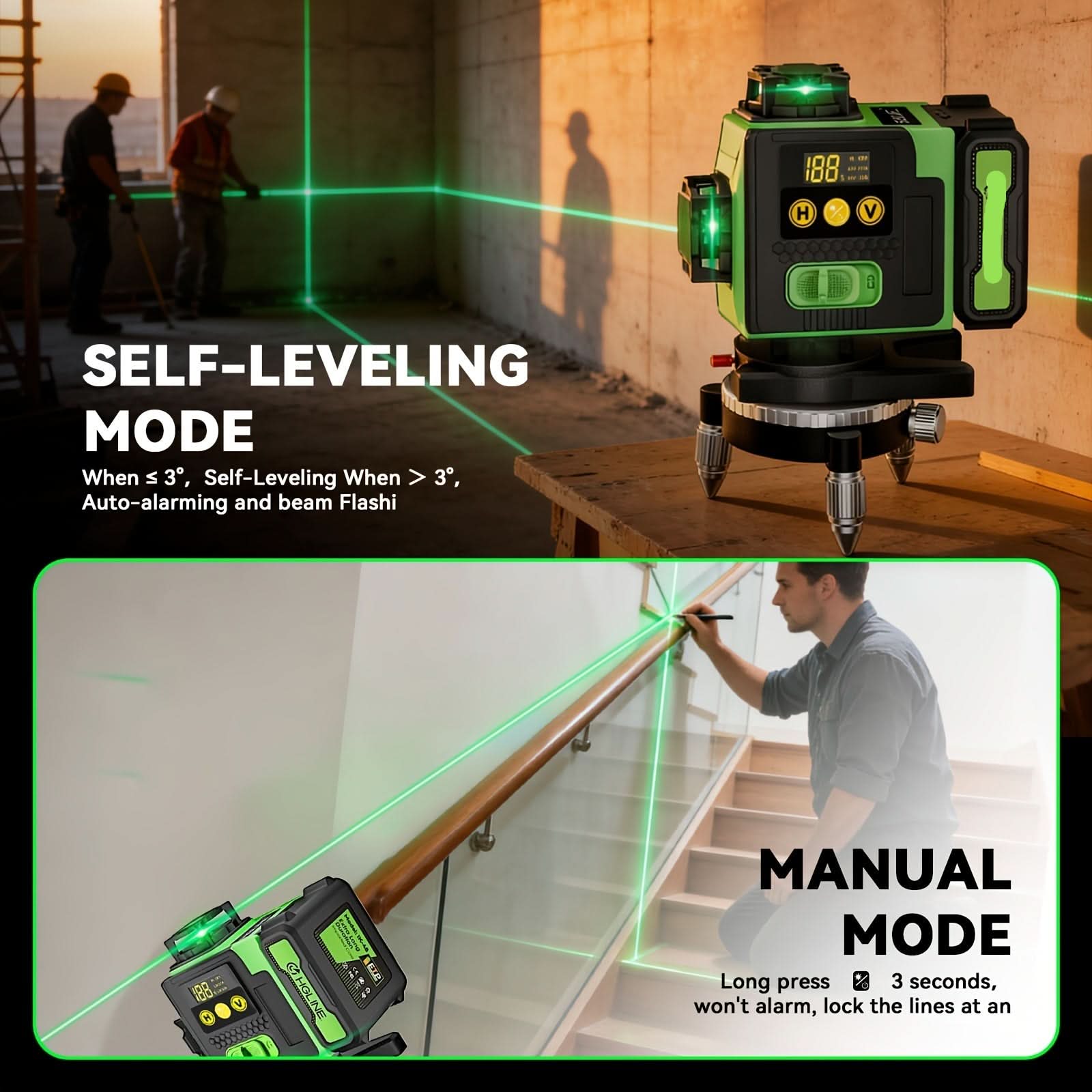 PrecisionPro 360° Laser Level Tool for Perfect Alignment