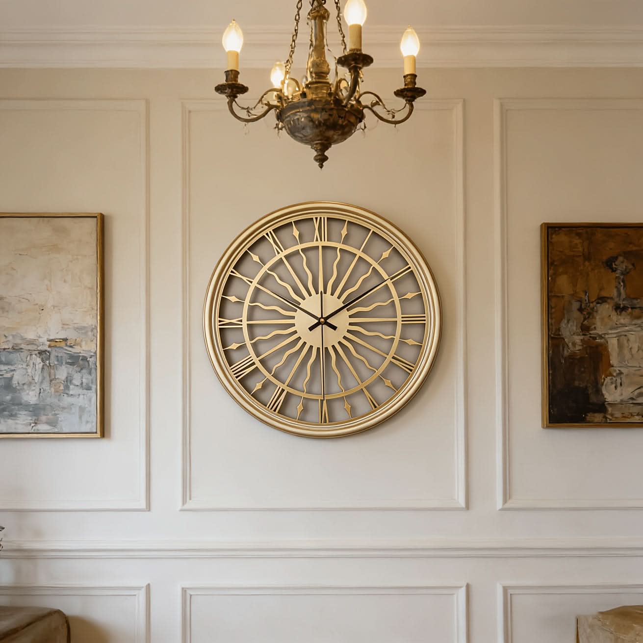 Serenity Clock – Quiet 3D Metal Wall Timepiece with Classic Design