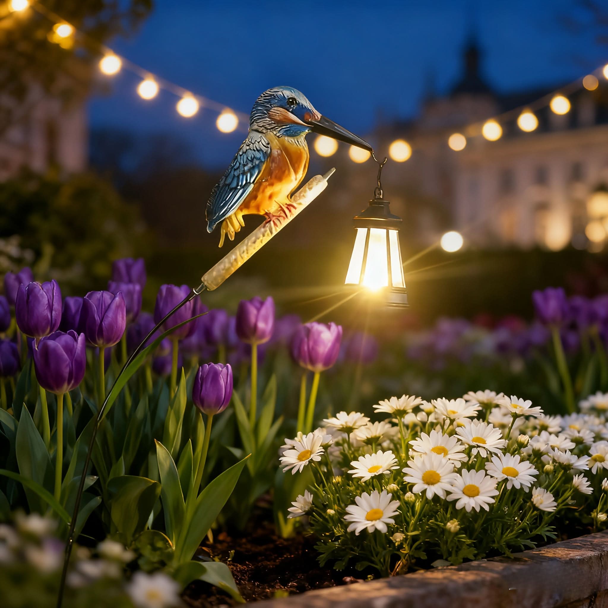 Solar Radiance – Elegant Hummingbird Hanging Garden Light