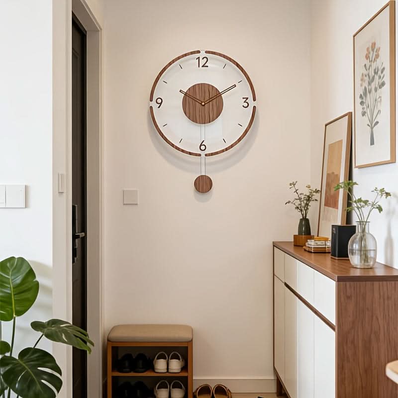 Elegance in Motion: ClearView Swing Wall Timepiece
