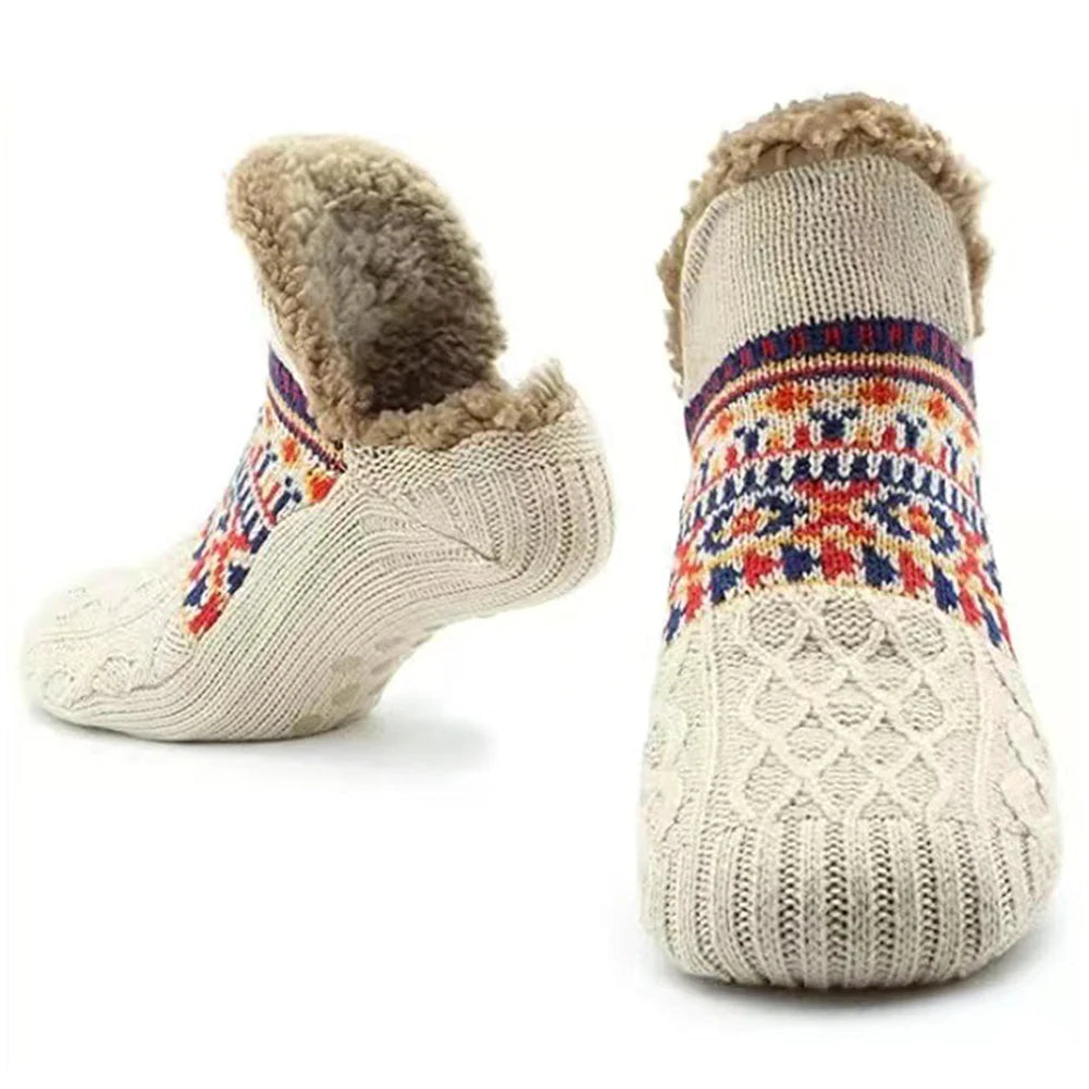 Cozy Knit Fleece-Lined Slipper Socks for Ultimate Comfort