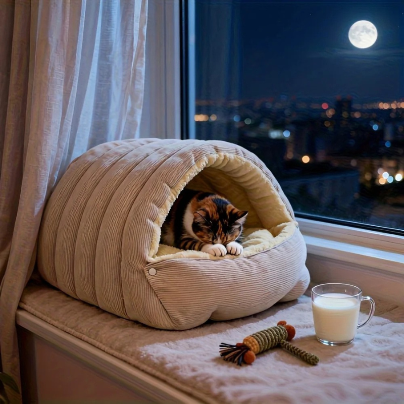 Snug Haven Plush Cat Nest Bed for Ultimate Comfort