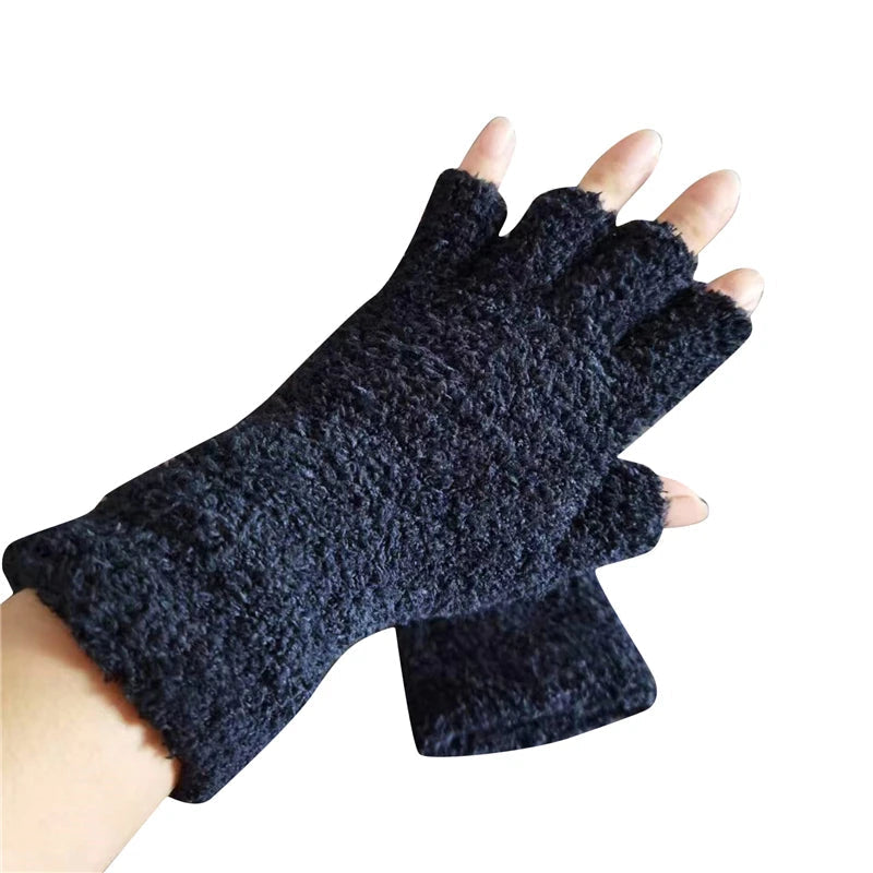 Cozy Knit Half Finger Warmers for Winter Comfort