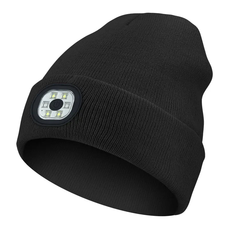 Illuminated Winter Beanie with Rechargeable LED Lights