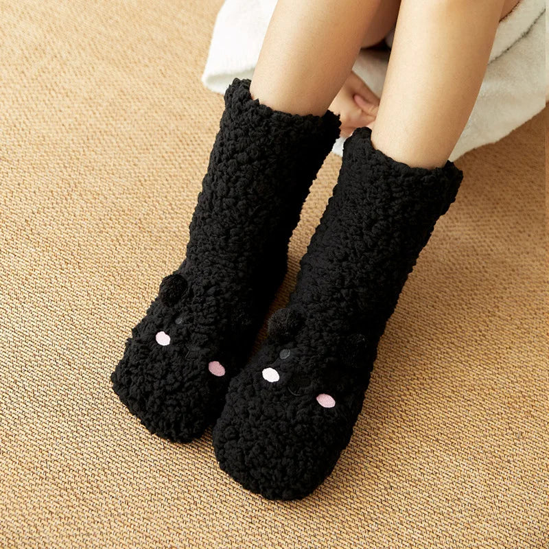 Cozy Critter Fleece Indoor Socks