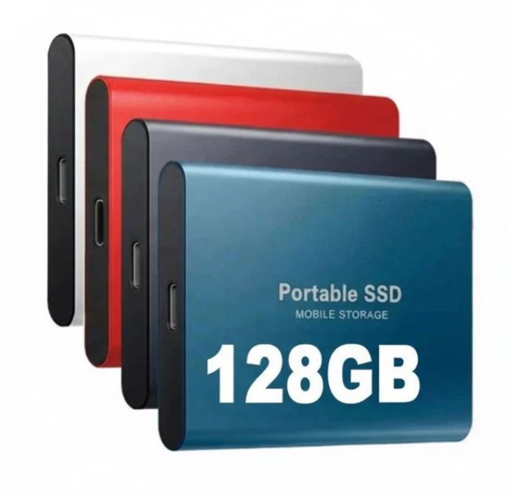 128GB USB-C Portable SSD with 1050 MB/s Transfer Speed