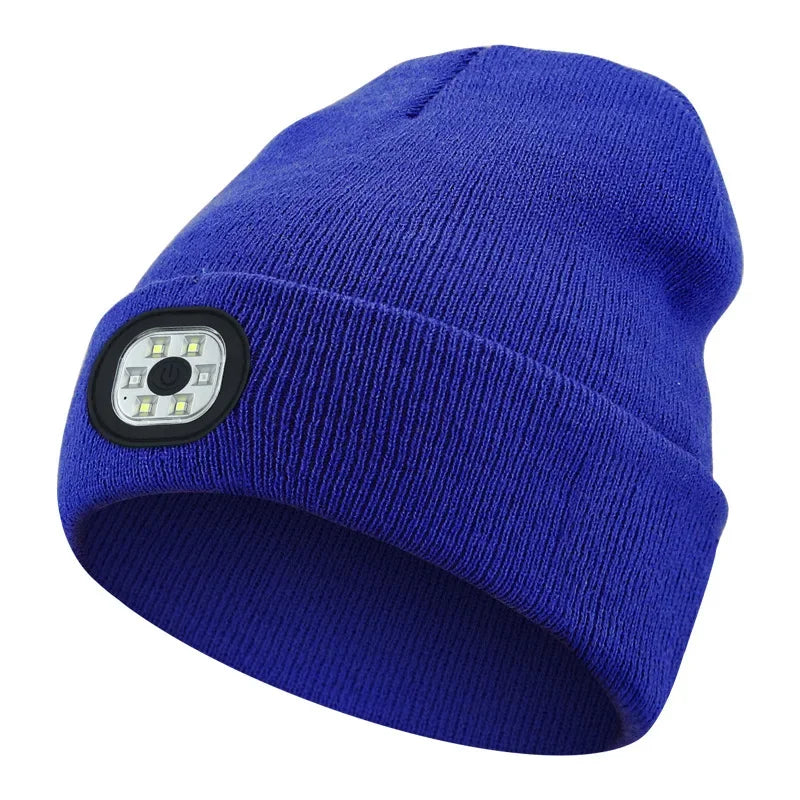 Illuminated Winter Beanie with Rechargeable LED Lights