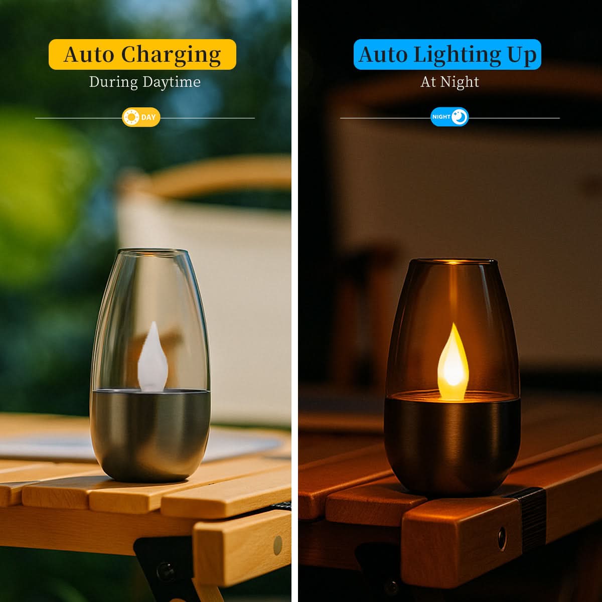 RadiantGlow – Elegant Solar Candle Lighting Set