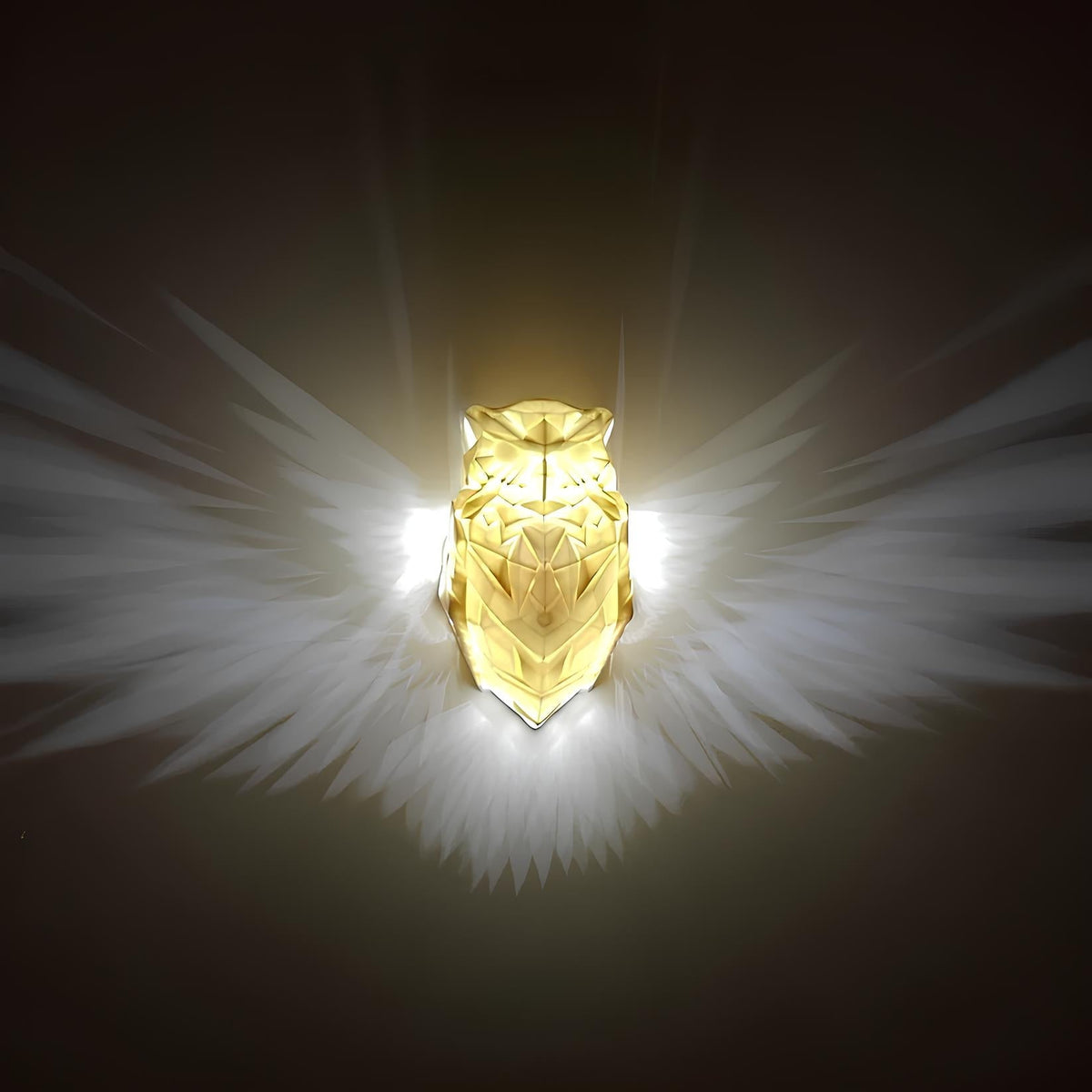 Wall Lamp with Luminous Wings Design