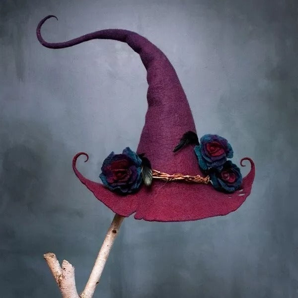 Enchanting Felt Witch Hats for Halloween Celebrations