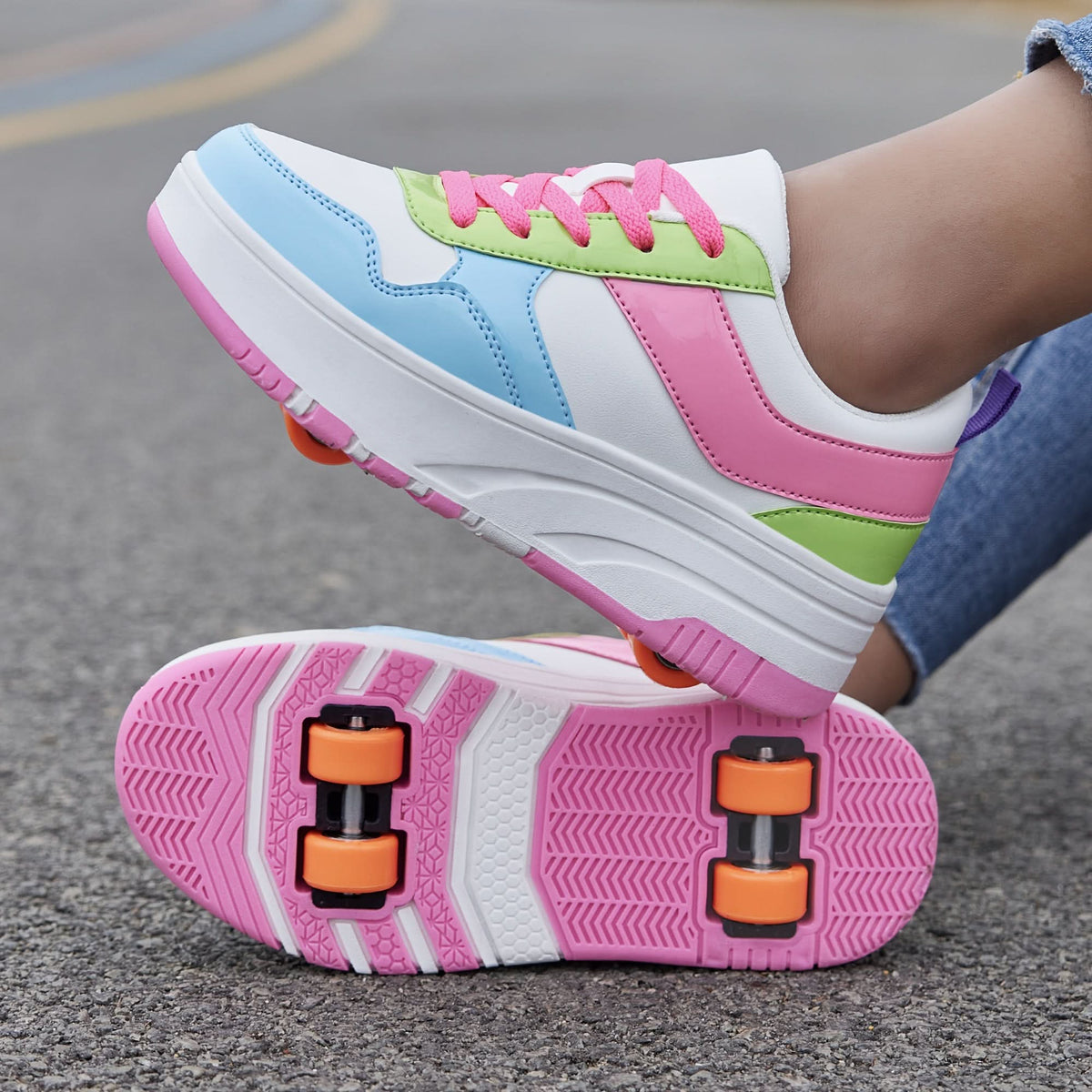 Versatile Patchwork Sneakers for Outdoor Adventures