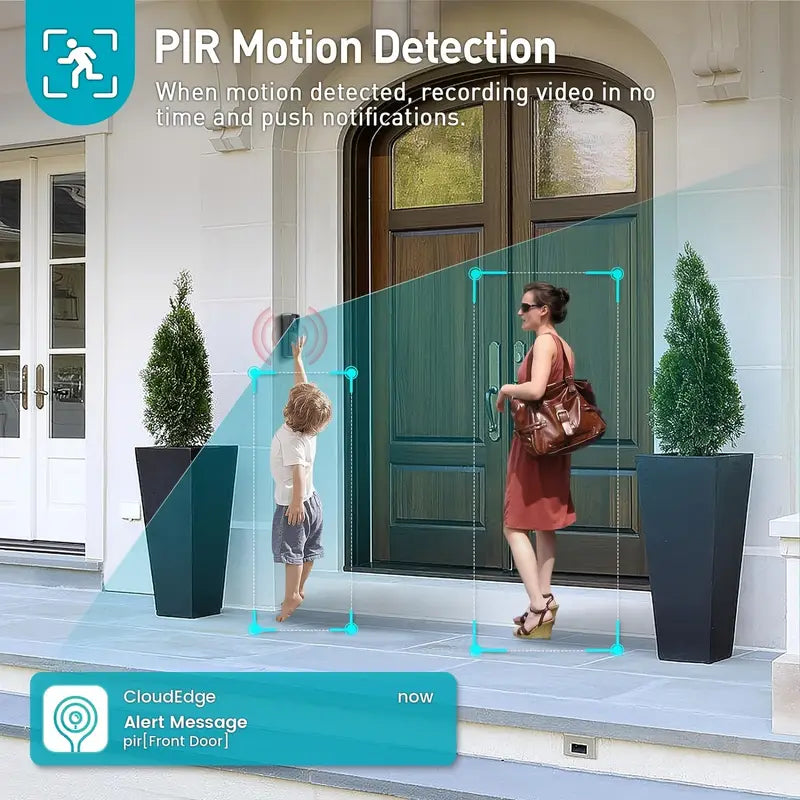 Smart Wi-Fi Video Doorbell with Two-Way Audio