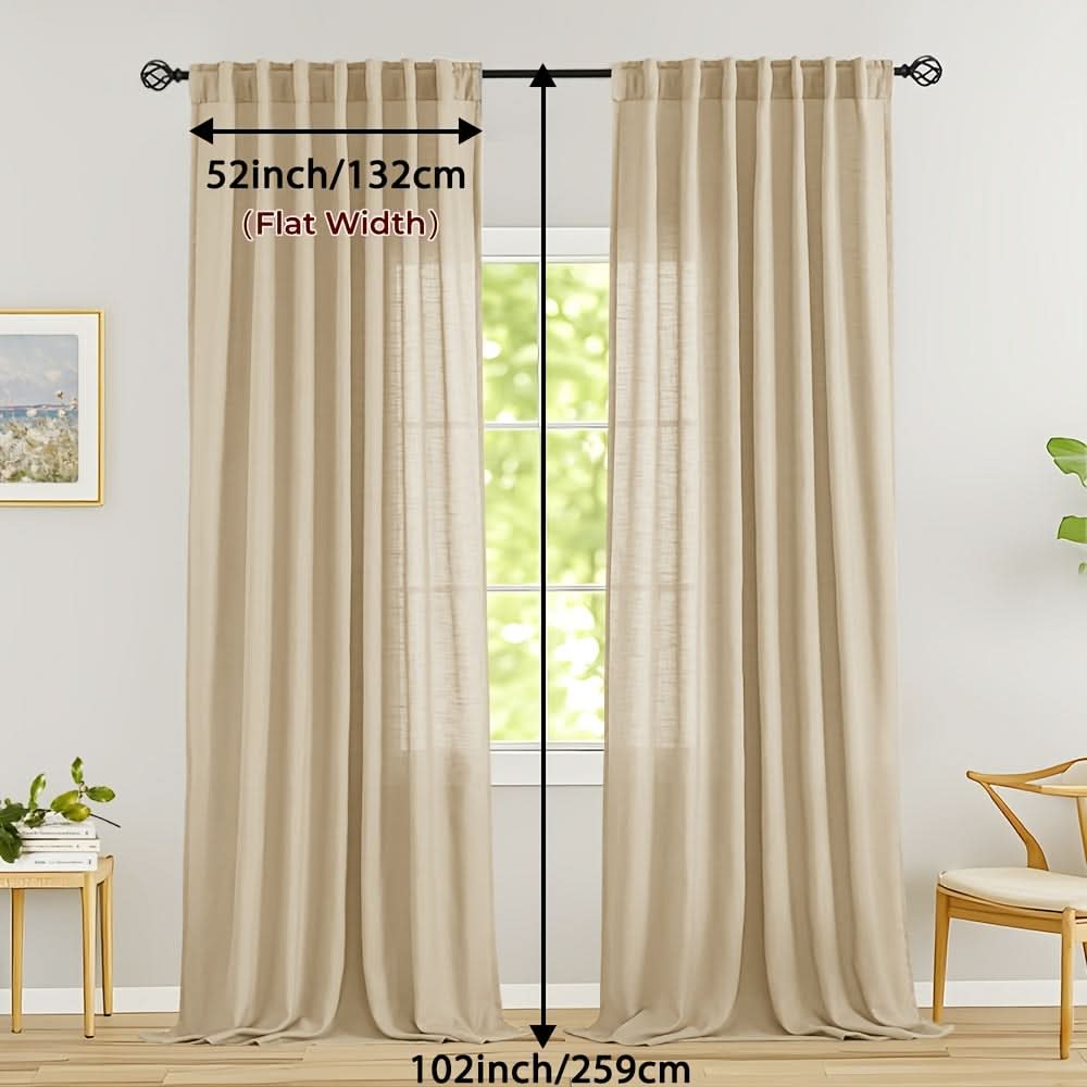 Breezy Linen Sheer Drapes for Natural Light and Privacy