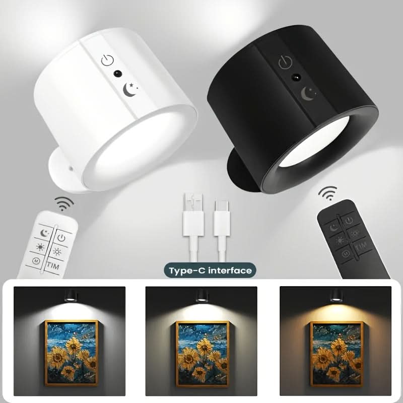 AuraFlex – Versatile Rechargeable Wall Light