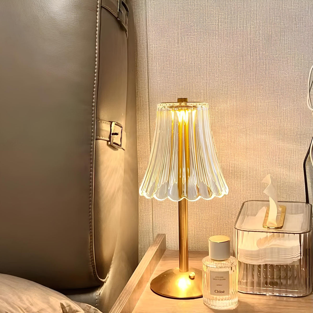 Aurora Luxe Golden Crystal Lamp for Elegant Home Lighting