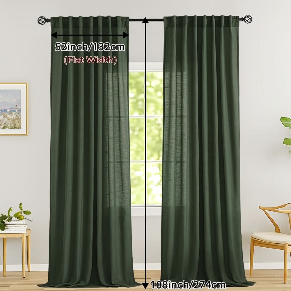 Breezy Linen Sheer Drapes for Natural Light and Privacy