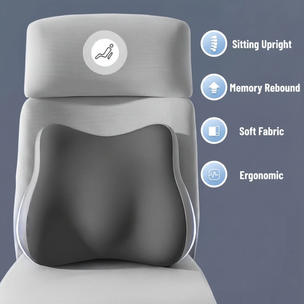 ComfortEase – Travel-Friendly Back Support Cushion