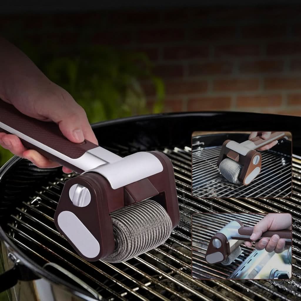GrillMaster Pro – Electric BBQ Cleaning Brush with Roller