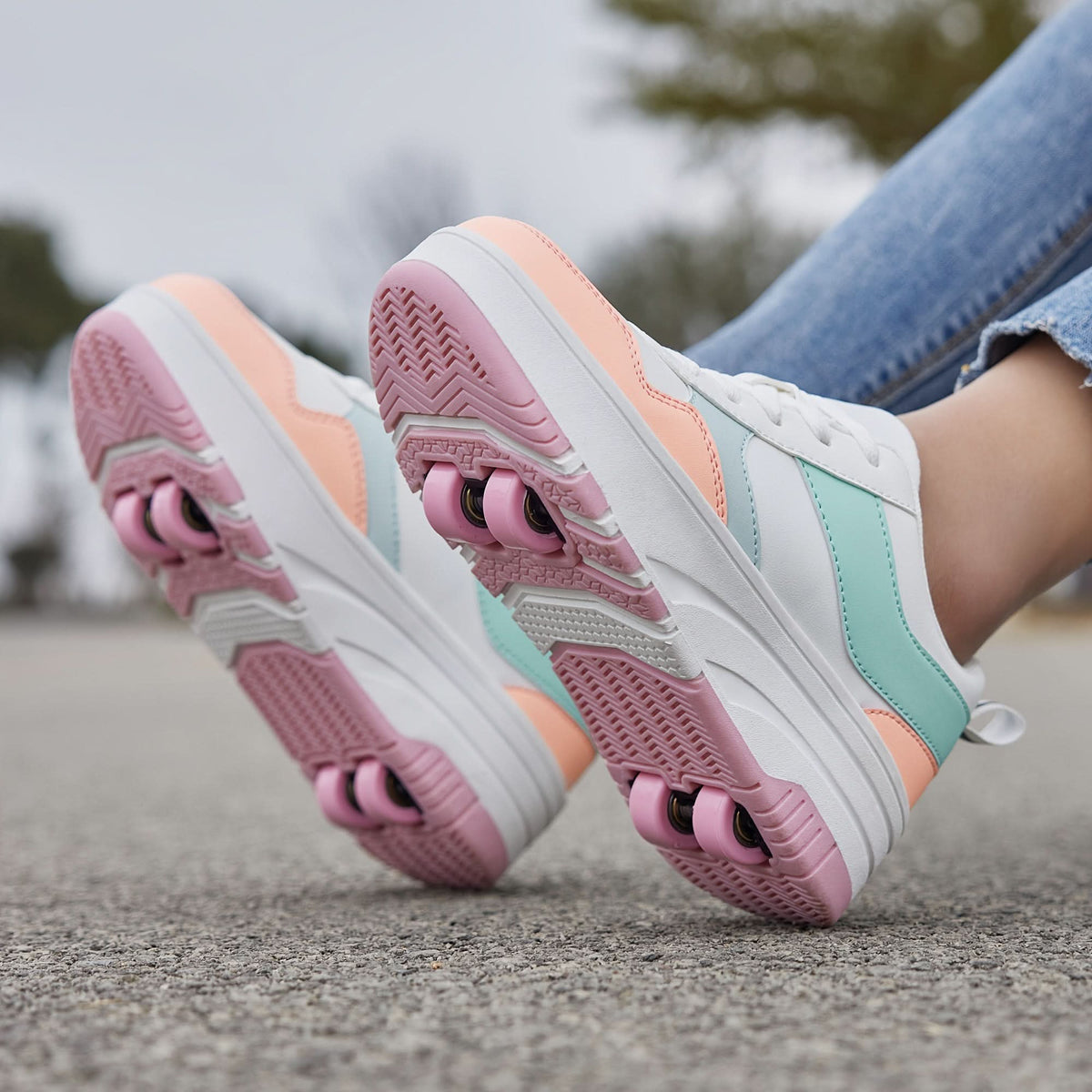 Versatile Patchwork Sneakers for Outdoor Adventures