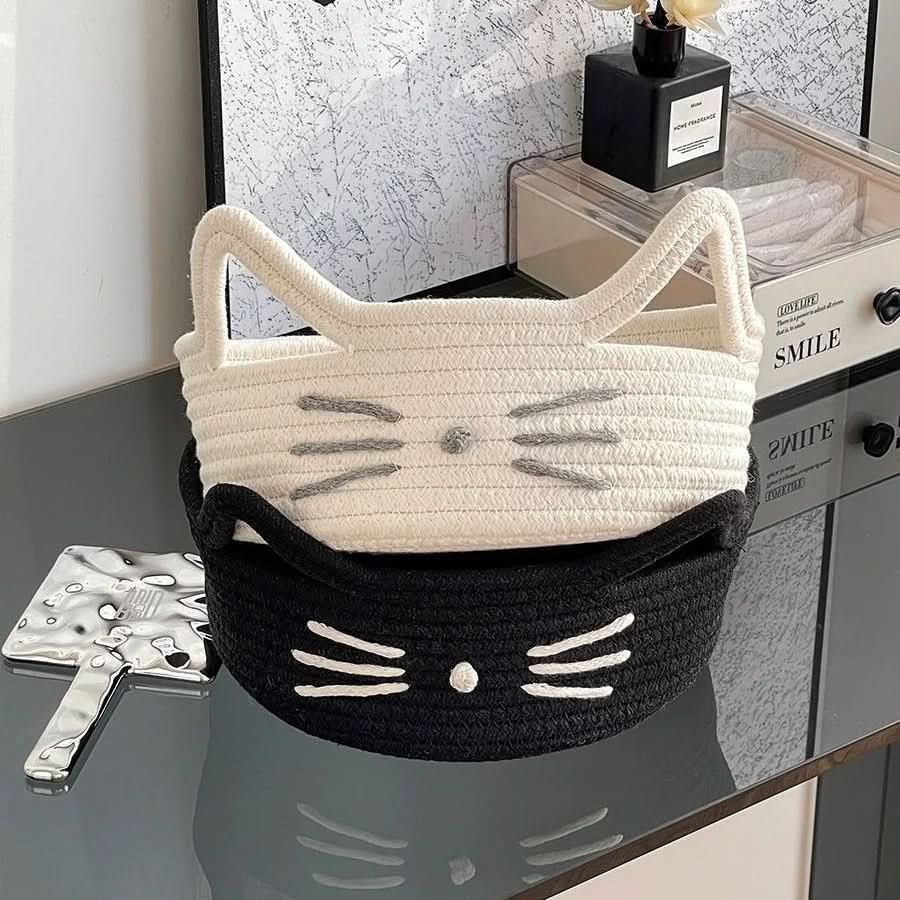 WhiskerWoven – Adorable Organizer Basket for Home