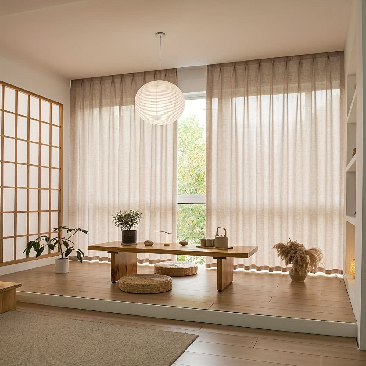 LuxeLoom – Elegant Sheer Curtains for Brightening Your Space