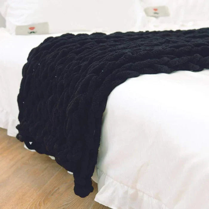 Luxurious Handcrafted Thick Knit Blanket for Ultimate Comfort