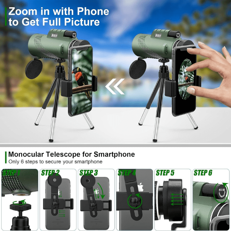 Compact Zoom Lens Monocular – 600x HD for Outdoor Exploration