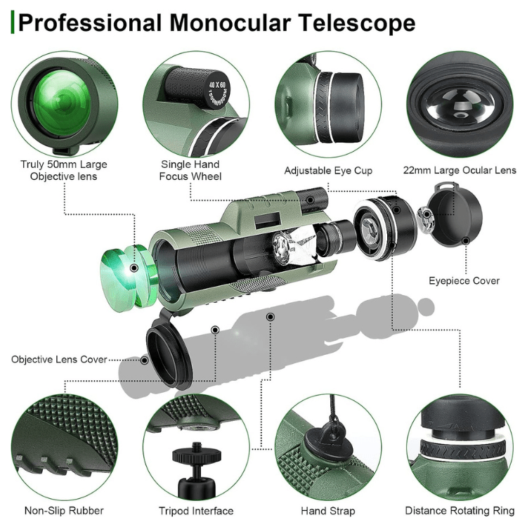 Compact Zoom Lens Monocular – 600x HD for Outdoor Exploration